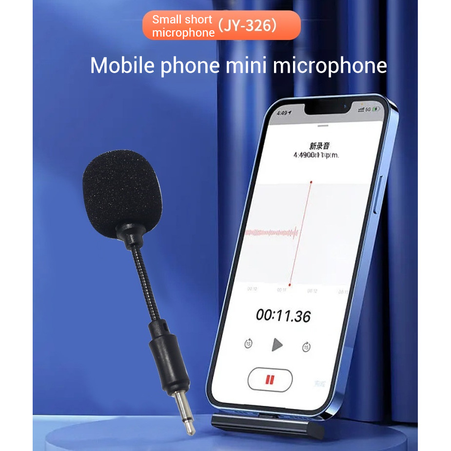 Mini Microphone Karaoke Mobile Phone Computer Direct Plug-in Noise ...