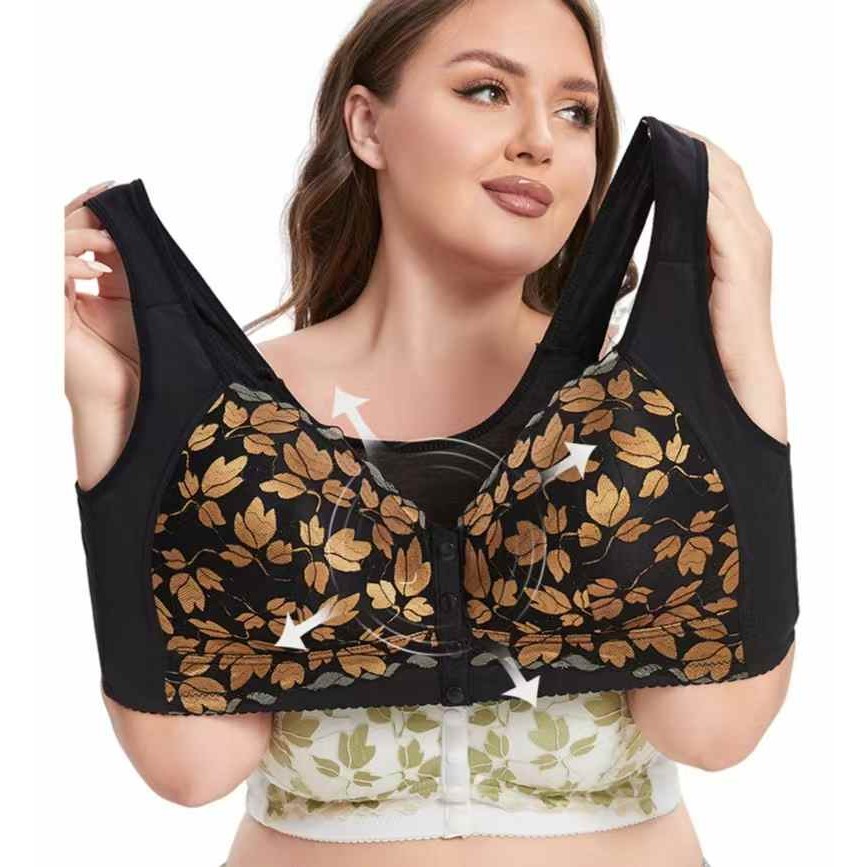 Plus Size Bra 40-52 Cup B To G Big Size Wireless Bra Push Up Seamless ...
