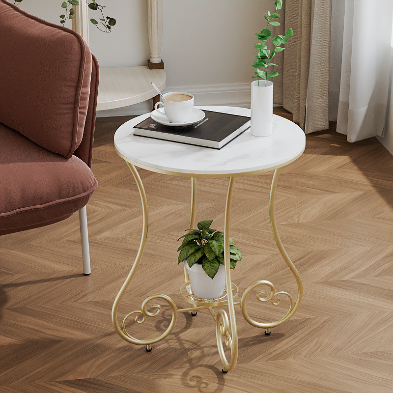 Nordic Light Luxury Sofa Side Table Modern Minimalist Bedside Small ...