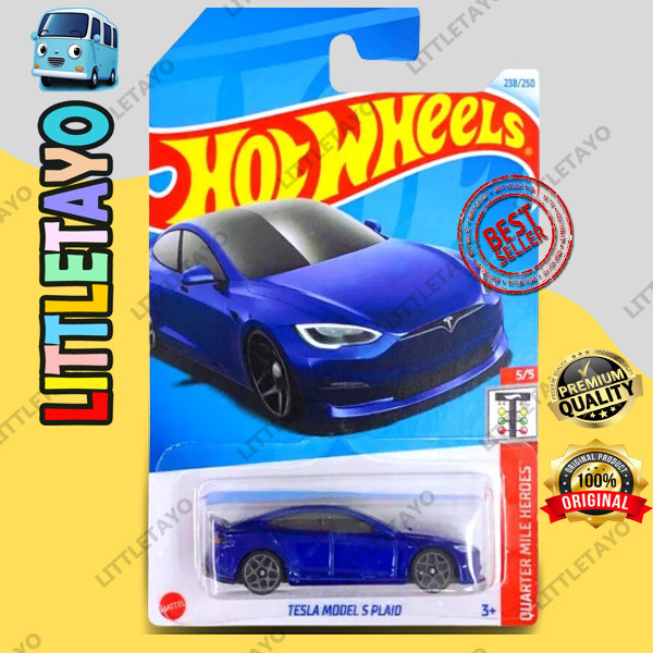 Hot Wheels Tesla Model S Plaid Blue 2024 Sport Car Original Shopee