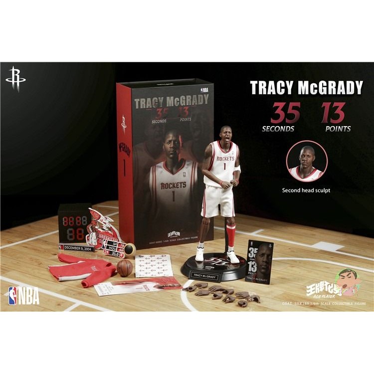 Goat Toys 1/6 Houston Rockets NBA Licensed TRACY MCGRADY Action Figure ...