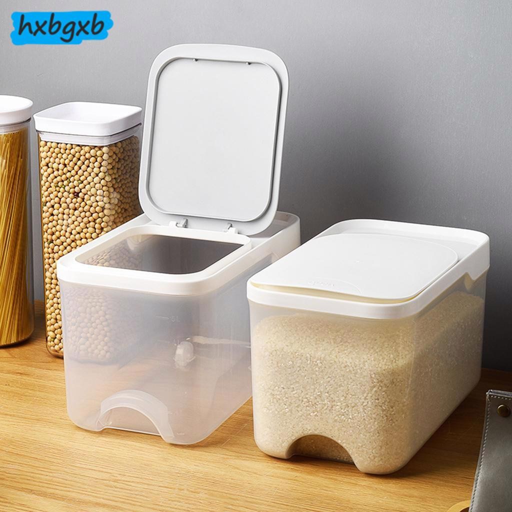 1/2 Compact Rice Storage Container 5KG Capacity Lids Dry Fruits and ...