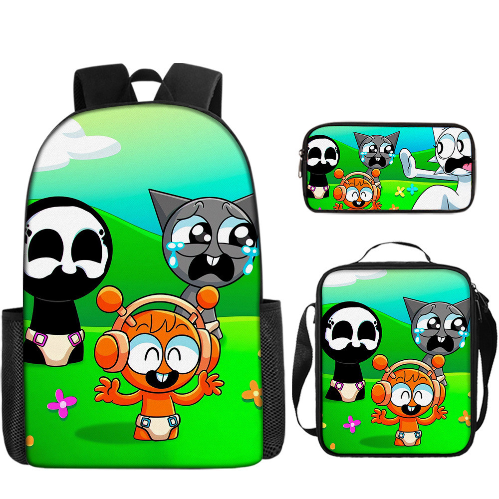 New Sprunki backpack kindergarten backpack children backpack three ...