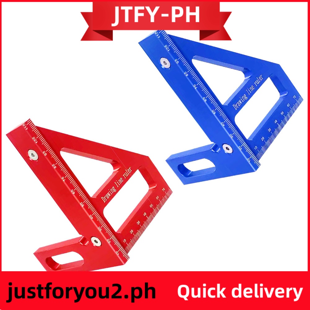 JTFY ️Angle Measuring Ruler 45/90 Degree Square Line Ruler Miter ...