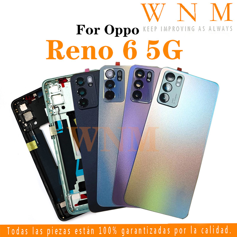 For Oppo Reno 6 5G CPH2251 LCD Front Frame Bezel Back Battery Cover ...