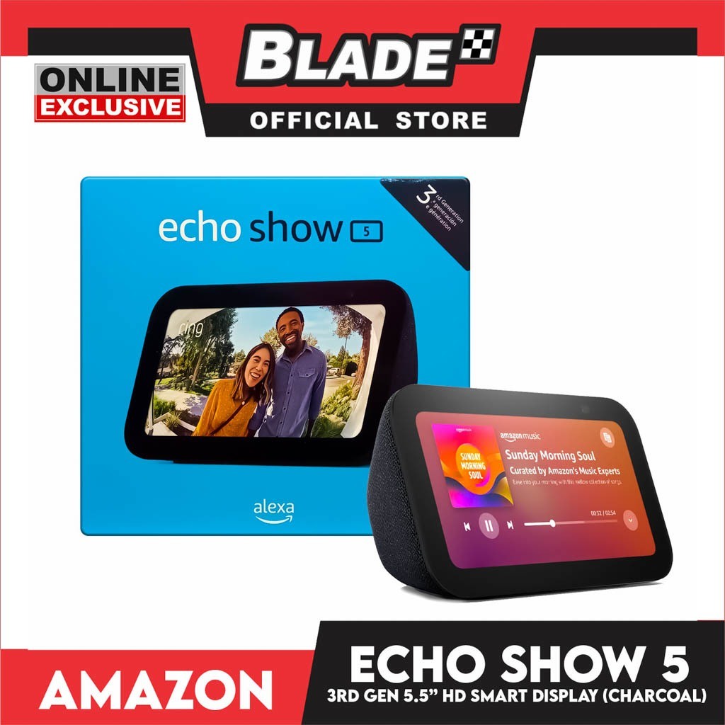 Amazon Echo Show 5 Compact Echo with 5.5'' Screen- Smart Display with ...