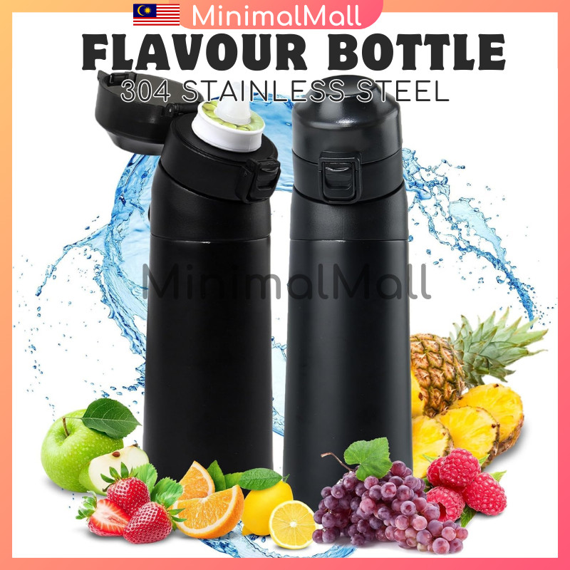 650ML Fruit Flavor Fragrance Water Bottle Straw Cup Stainless Steel BPA ...