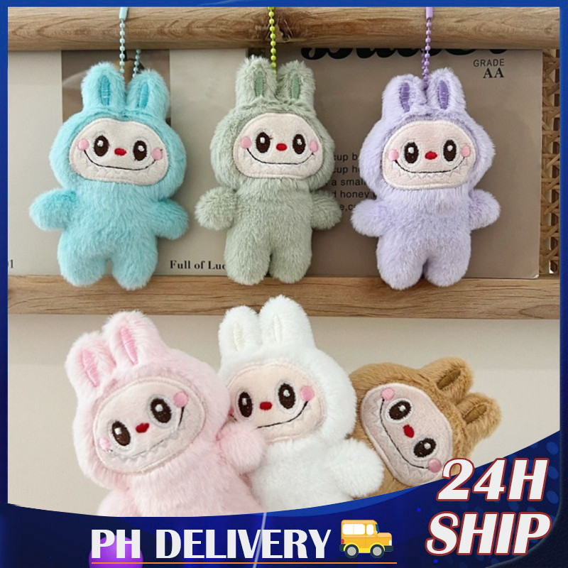new Labubu doll Labubu rabbit plush car key chain creative bag charm ...