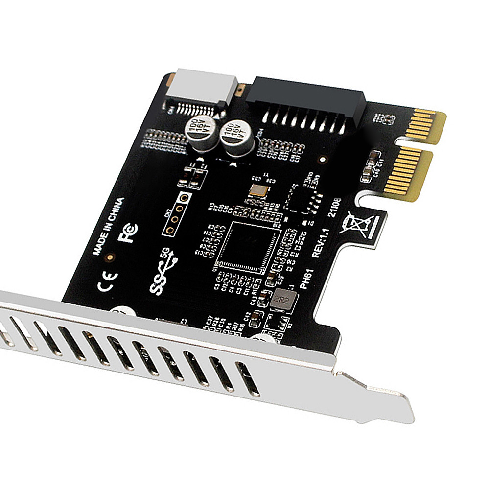 PC PCI-E To USB 3.0 PCIE Expansion Controller Card 19PIN PCI Express ...