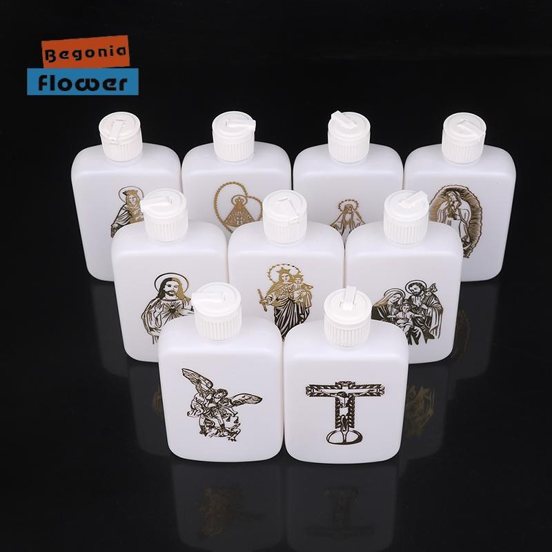 Begonia Flower 100ml Holy Water Bottles with Screw Lid Plastic Holy ...