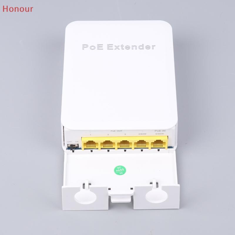 [Honour] 5 Ports Outdoor PoE++ Gigabit Extender, 1 In 4 Out PoE ...