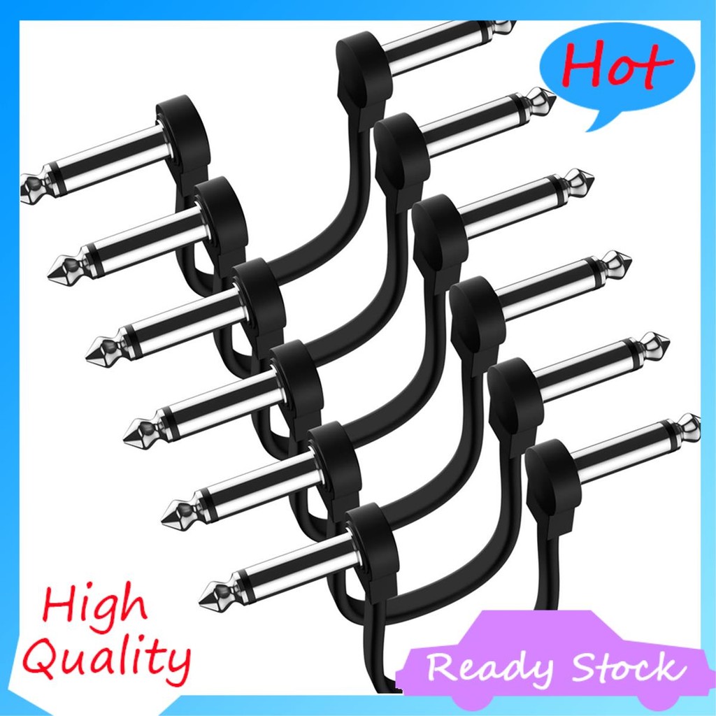 6 Pack 6 Inch Guitar Patch Cable, Instrument Guitar Pedal Cable Right ...