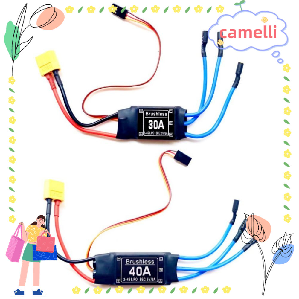 CAMELLI Brushless ESC, 30A 40A 24S Electronic Speed Controller, 3.5MM