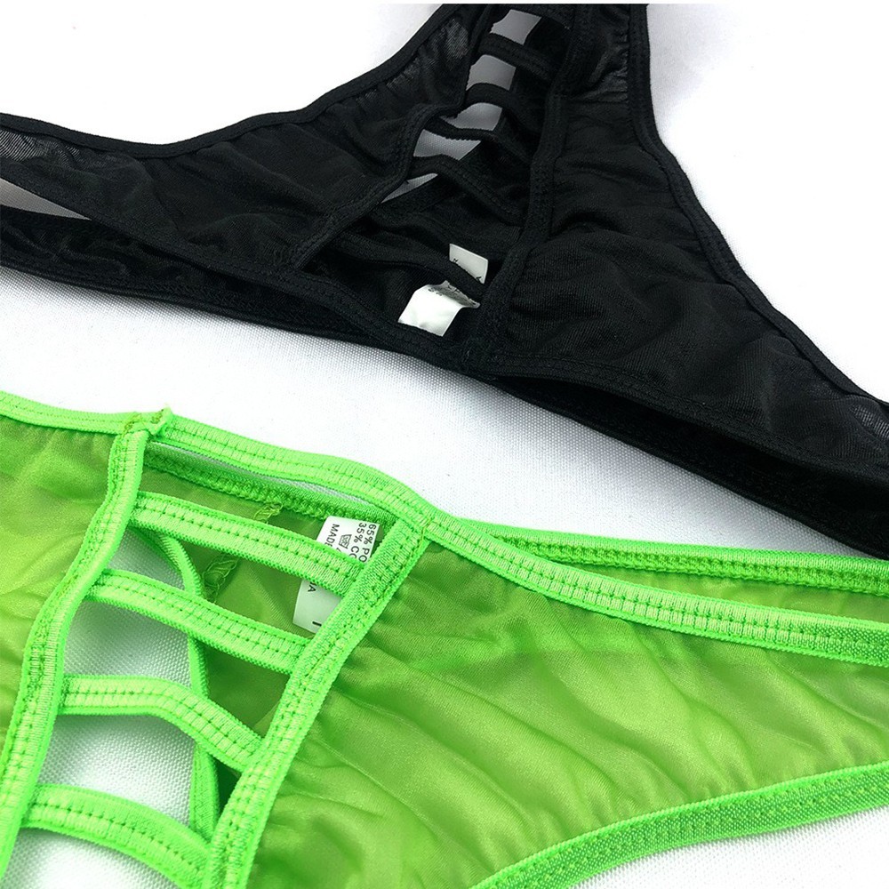 Trendy Fishnet Underwear for Men Open Crotch Briefs Thong T Back G ...