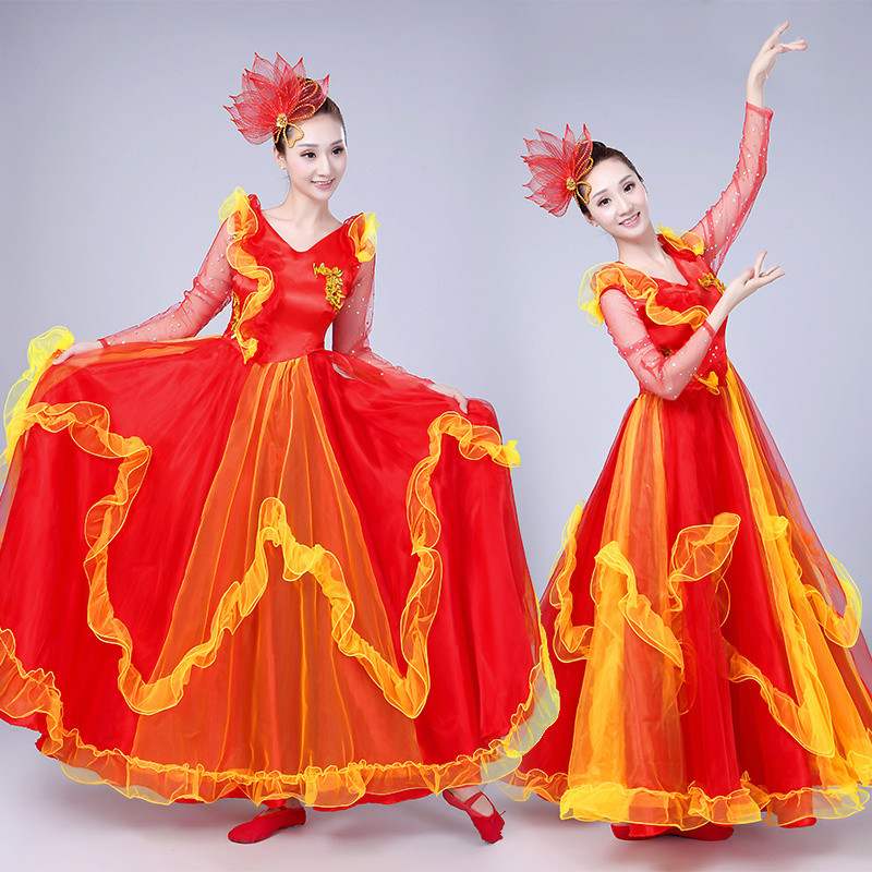 2022 National Dance Performance Costume Chorus Stage Costume Opening ...