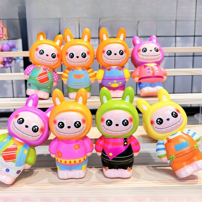 New Cute Labubu The Monsters Simulation Animal Doll PU Slow Rising Soft ...