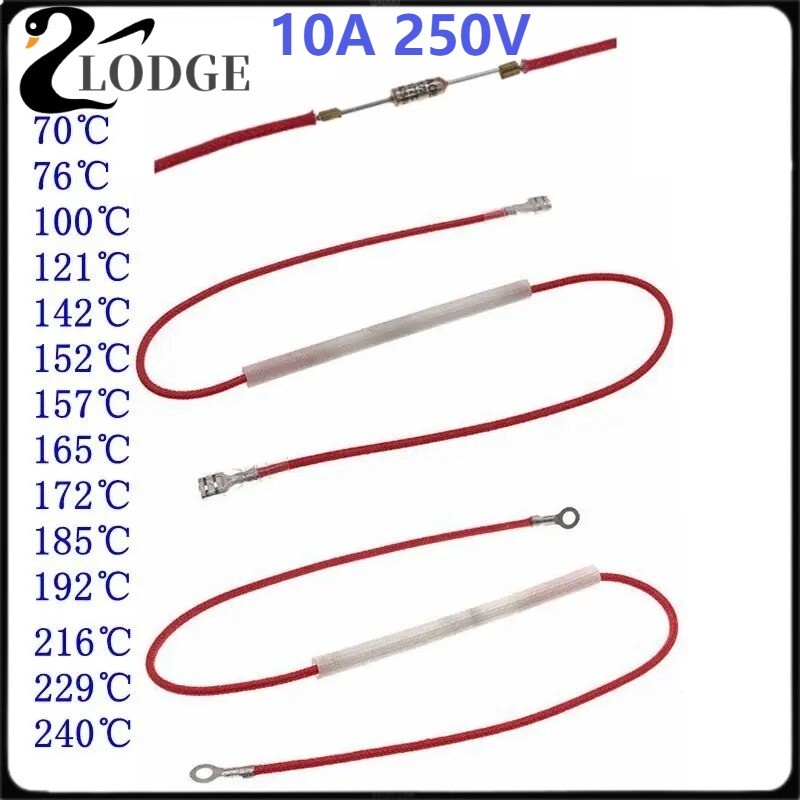 10A 250V Thermal Fuses For Rice Cooker Temperature Fuse For Electric