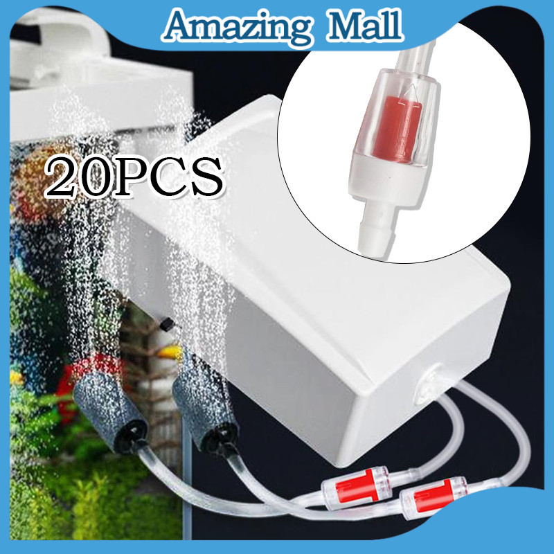 20pcs Aquarium Check Valve Silicone Hose One Way NonReturn Check