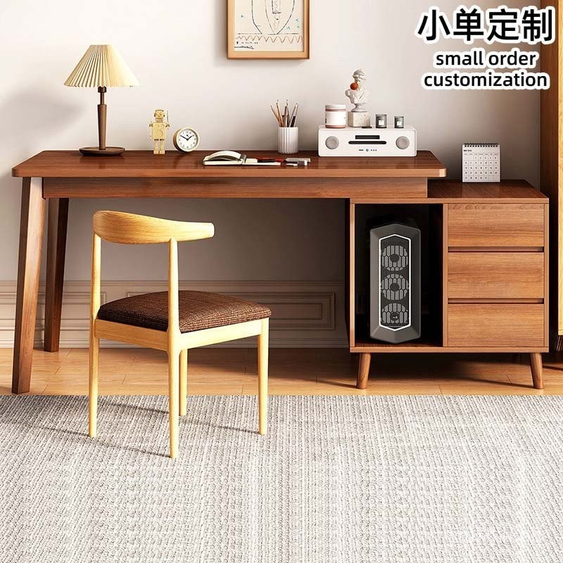 Home Computer Desk Desktop Retractable Study Table Bedroom ...