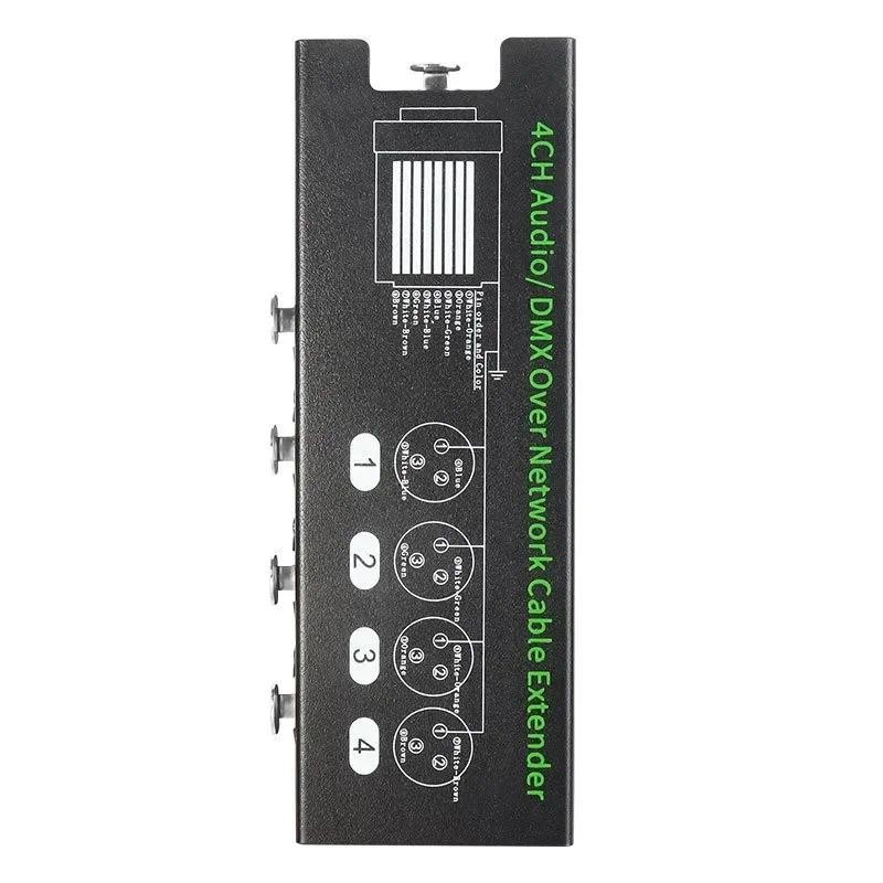 1Pcs 4-Channel 6.5 + 3-Pin XLR Audio/DMX Over Network Cable Extender ...