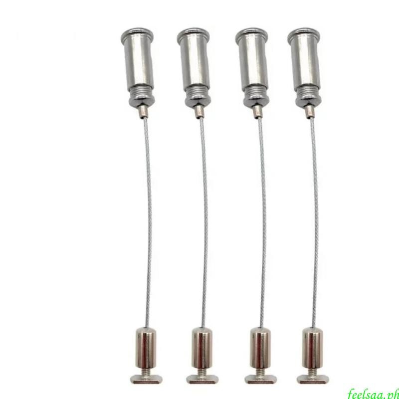 feelsaa 4pcs Adjustable Sturdy Steel Wire Rope Set for Ceiling and LED ...