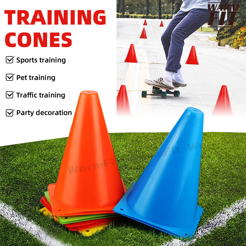 10PCS 18cm Plastic Agility Training Cone - Sports, Soccer, Traffic, and ...