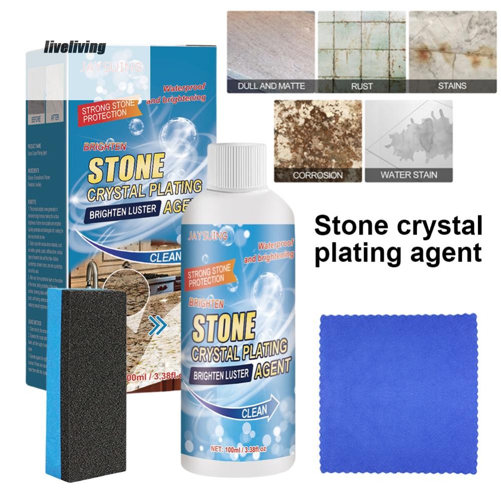 Stone Crystal Plating Agent with Sponge and Towel Marble Crystal ...