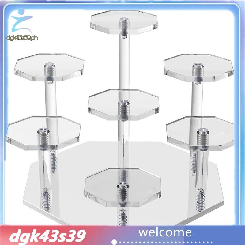 [Pretty] 1 Piece Acrylic Risers Display Stand 7Tier Perfume Organizer ...