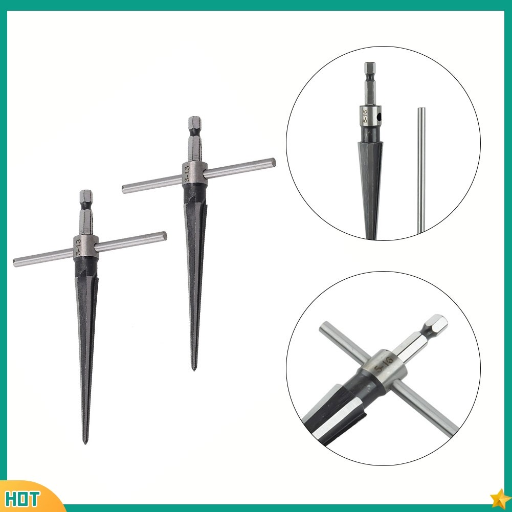 Toolstar 3-13mm 5-16mm Hand Held Tapered Reamer T Handle 6 Flute Beveling Cutting Drill Tool