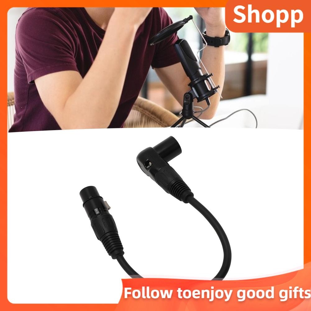Shopp Mic Extension Cable 90 Degree 3 Pin XLR Male To Female Microphone ...