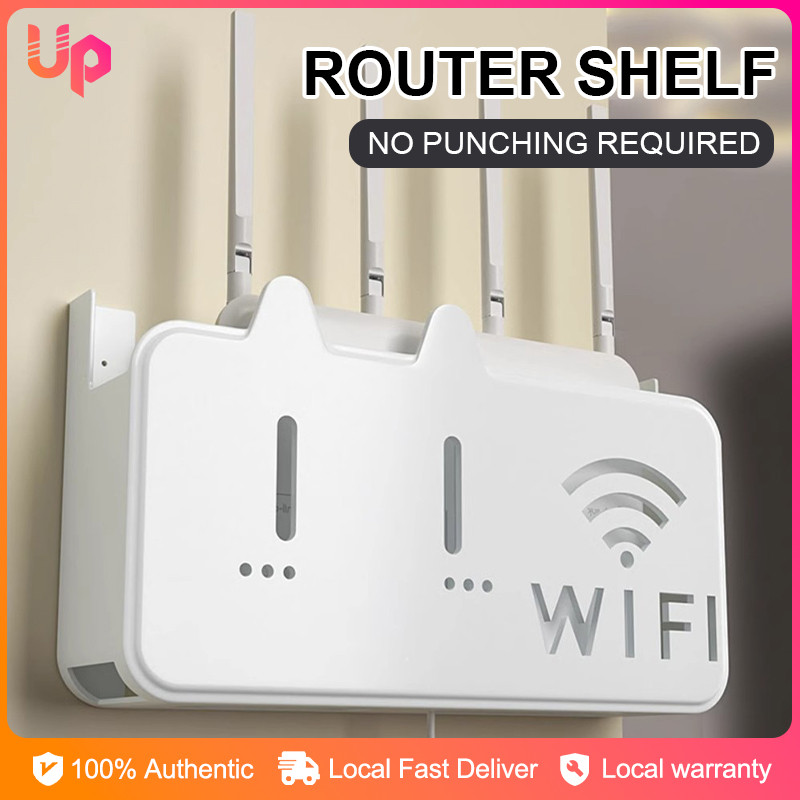 Wifi Shelf Storage Perforation-Free Router Shelf Set-Top Sox Wall ...