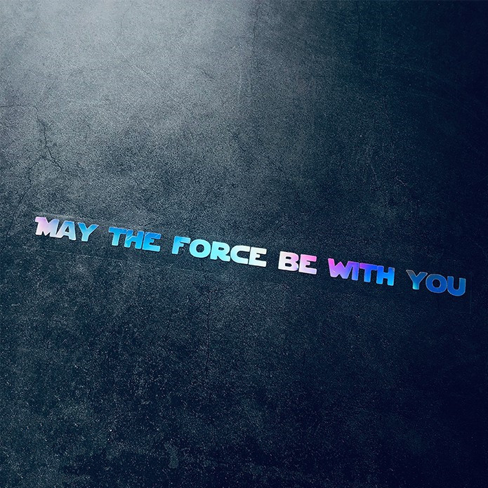 SGLink [Colorful Reflective] ASN Hollow Car Sticker Star Wars Jedi May ...