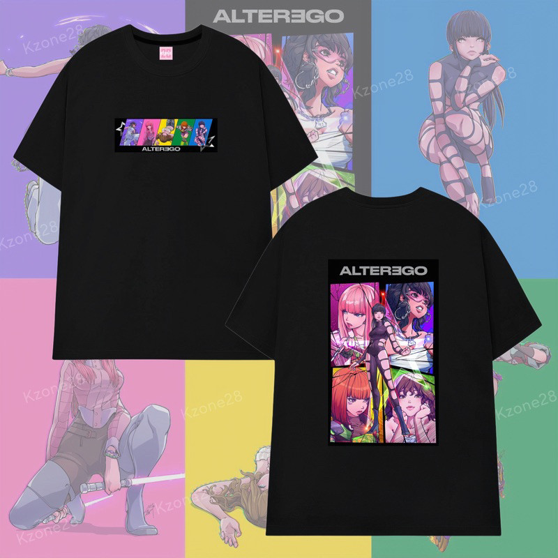 BB1 Alter Ego Lisa Blackpink Comic T-Shirt KPOPcartoon short