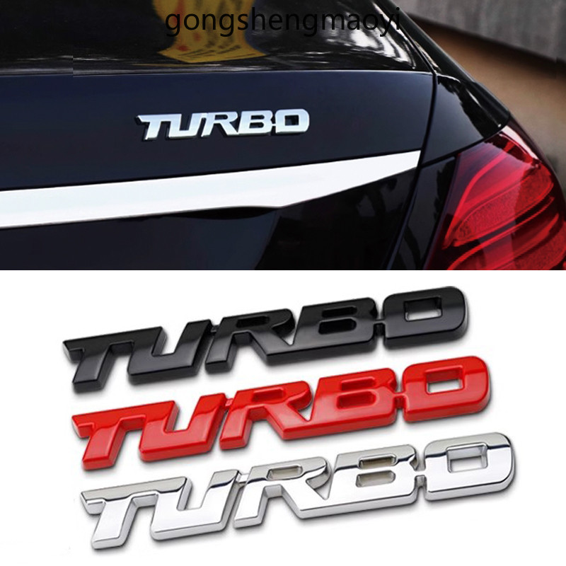 2PCS Twin Turbo Aluminum Adhesive Emblem Badge – Silver With Black Border, Universal Or For Nissan GT-R