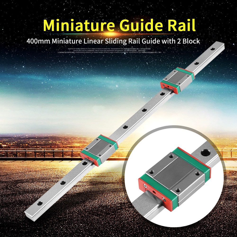 Buybybuy Linear Guide Rail 1pc 400mm/15.7in Steel High Precision ...