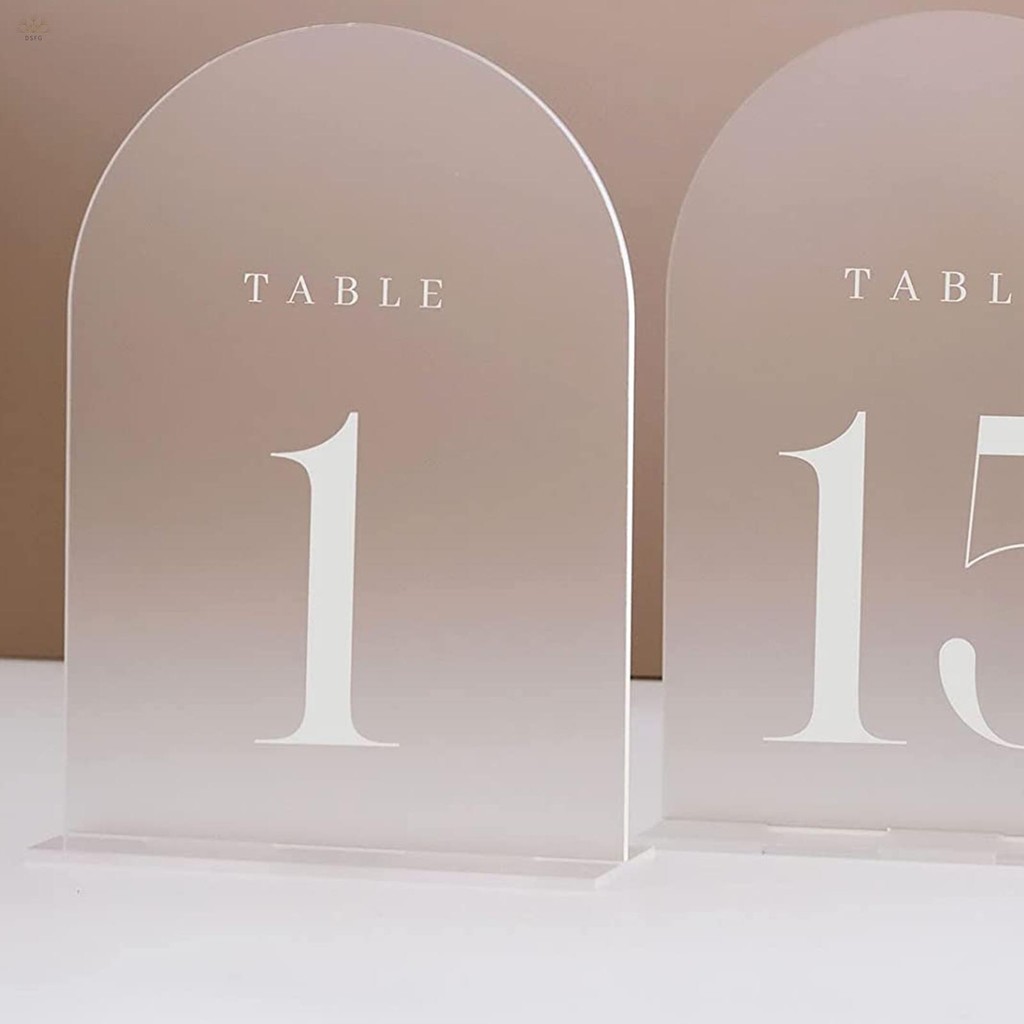 Frosted Arch Table Numbers for Wedding Elegant Acrylic Display Signs ...
