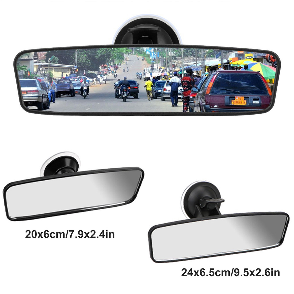 1PC Car Rear Mirror 360° Rotates/Universal Adjustable Suction Cup ...