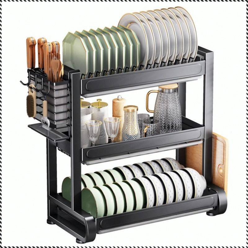 Dish Rack Drainer Dish Storage Rack Durable Cleaning Is One Step Ahead ...