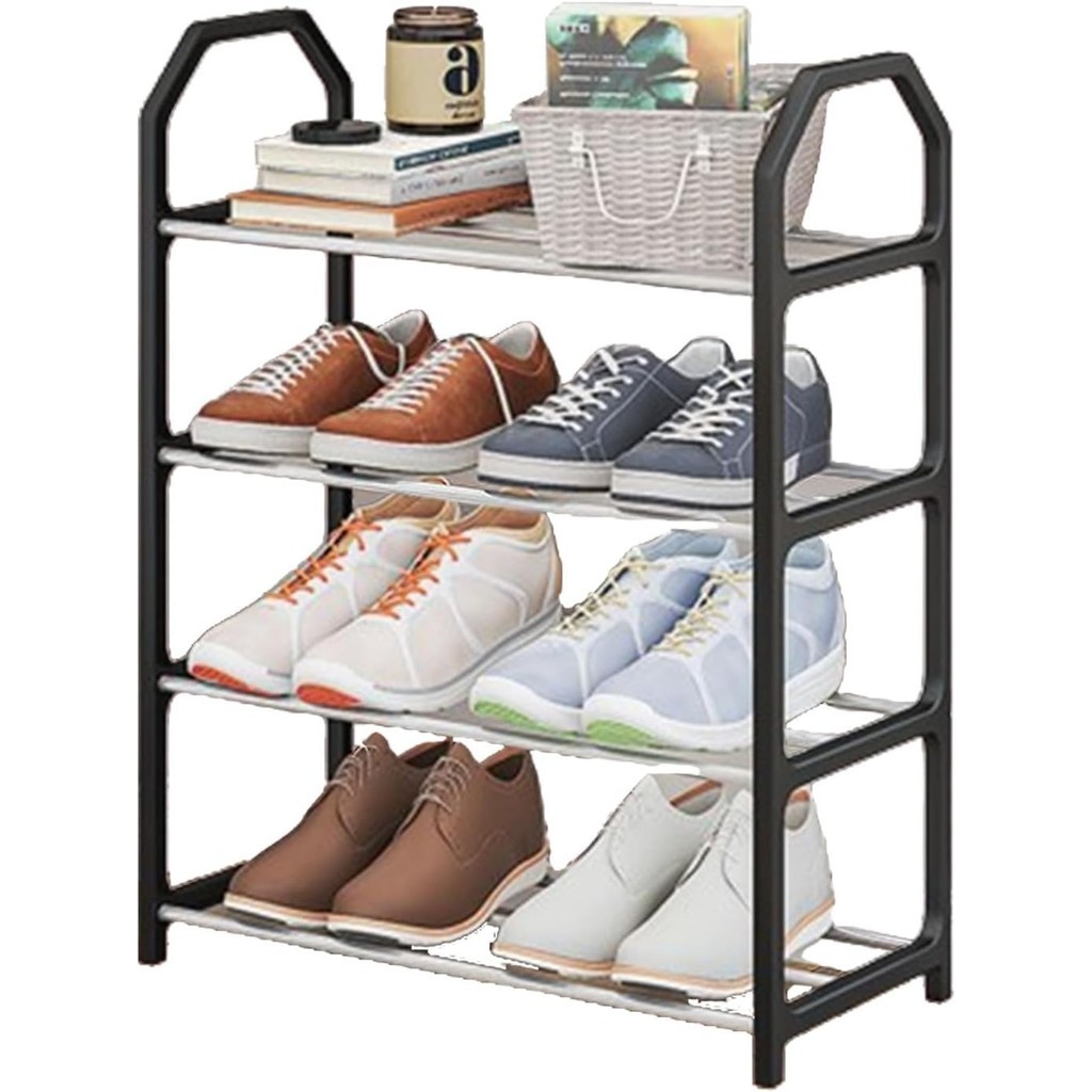 Sandal Shoe Rack 4 Layers Tier Storage Place for Footwear Books ...