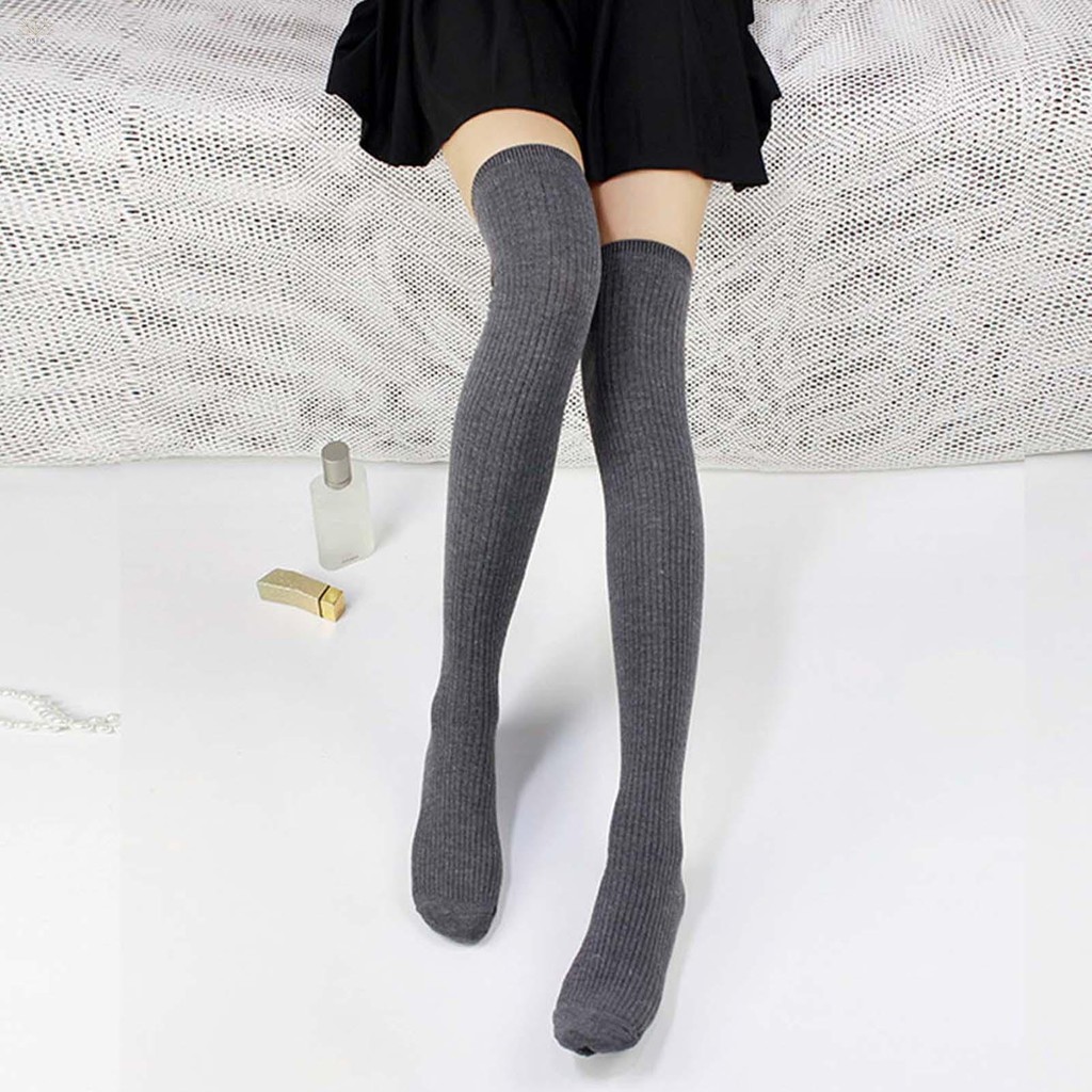 High Thigh Threaded Long Stocking Long Opaque Thigh High Stockings ...