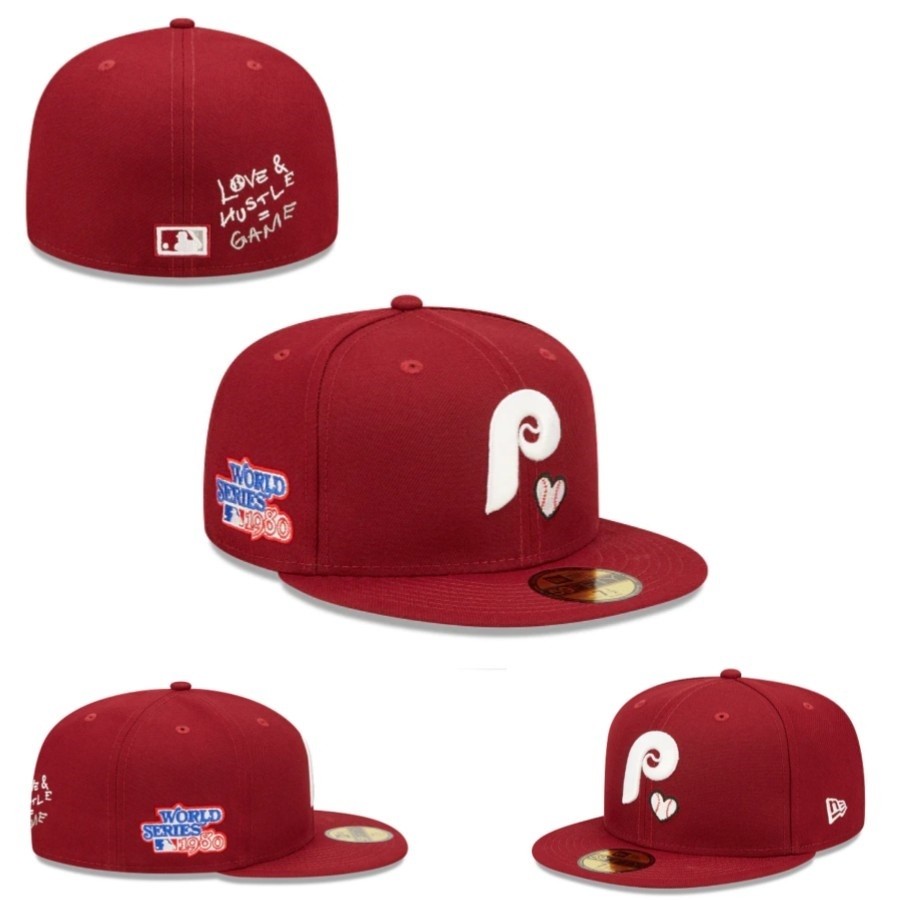 High Quality Philadelphia Phillies MLB Fitted Hat 59FIFTY Cap Full ...