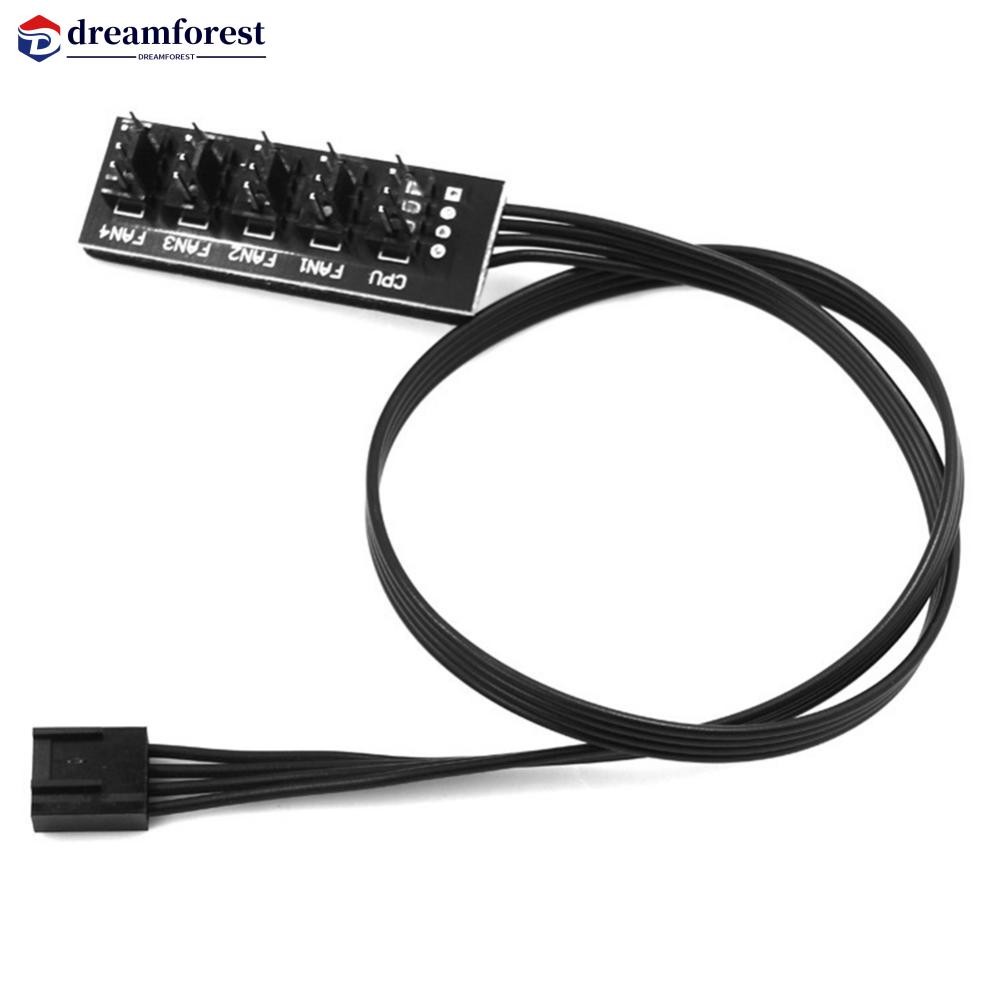DREAMFOREST 1 to 5/4 Way PWM Fan Hub PC CPU Cooling 4 PIN/3PIN Fan ...