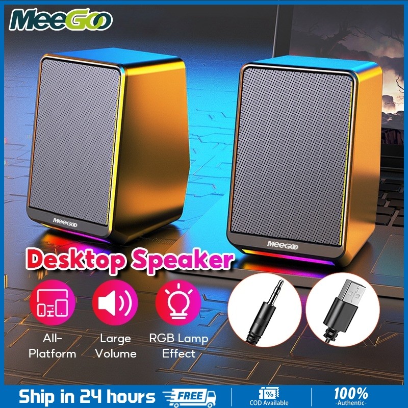 TS38 Mini Computer Speaker for PC Soundbar Desktop Gaming Speaker ...