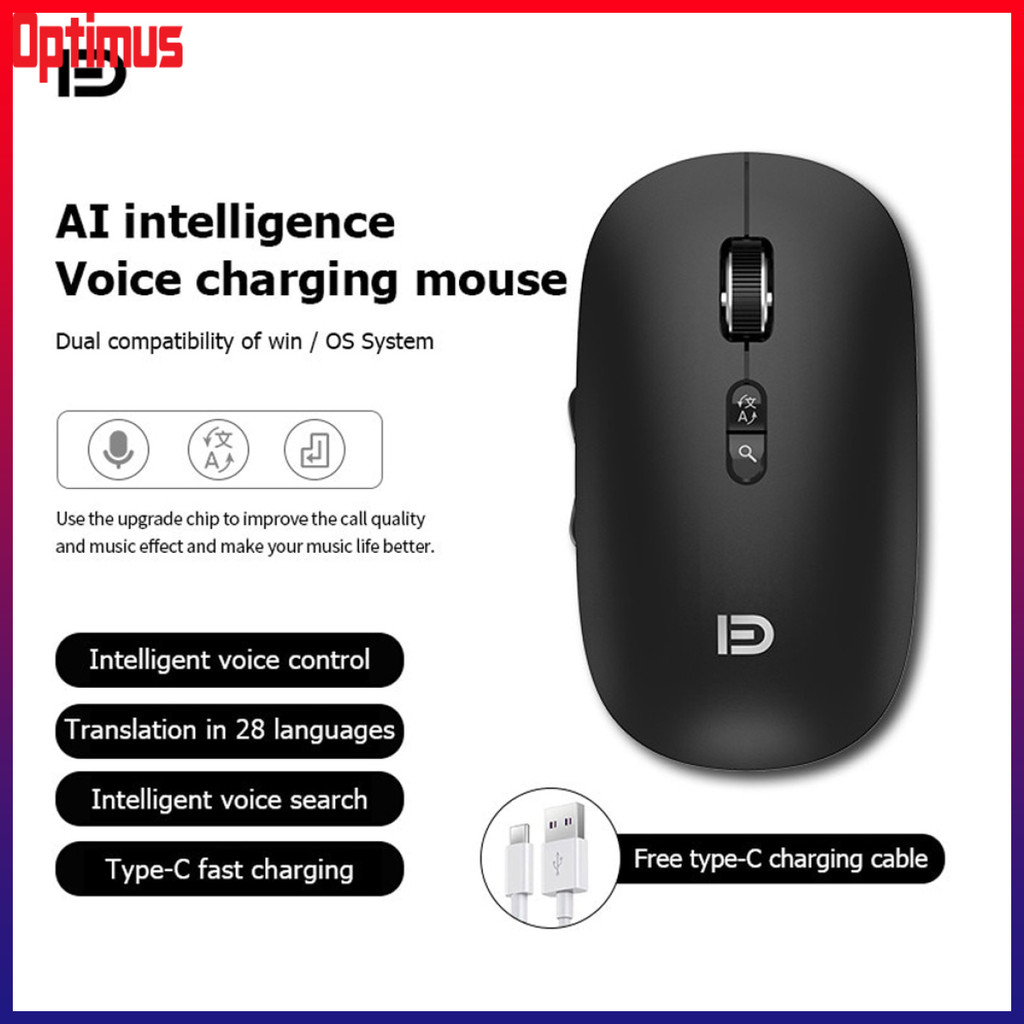 Optimus Depot FD E300 1200dpi Wireless Text Input By Voice Mouse ...