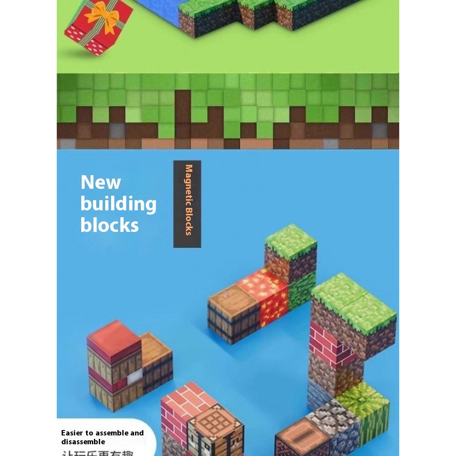 Magnetic Blocks Magnetic Attraction Iron Stone Building Blocks Magnet ...
