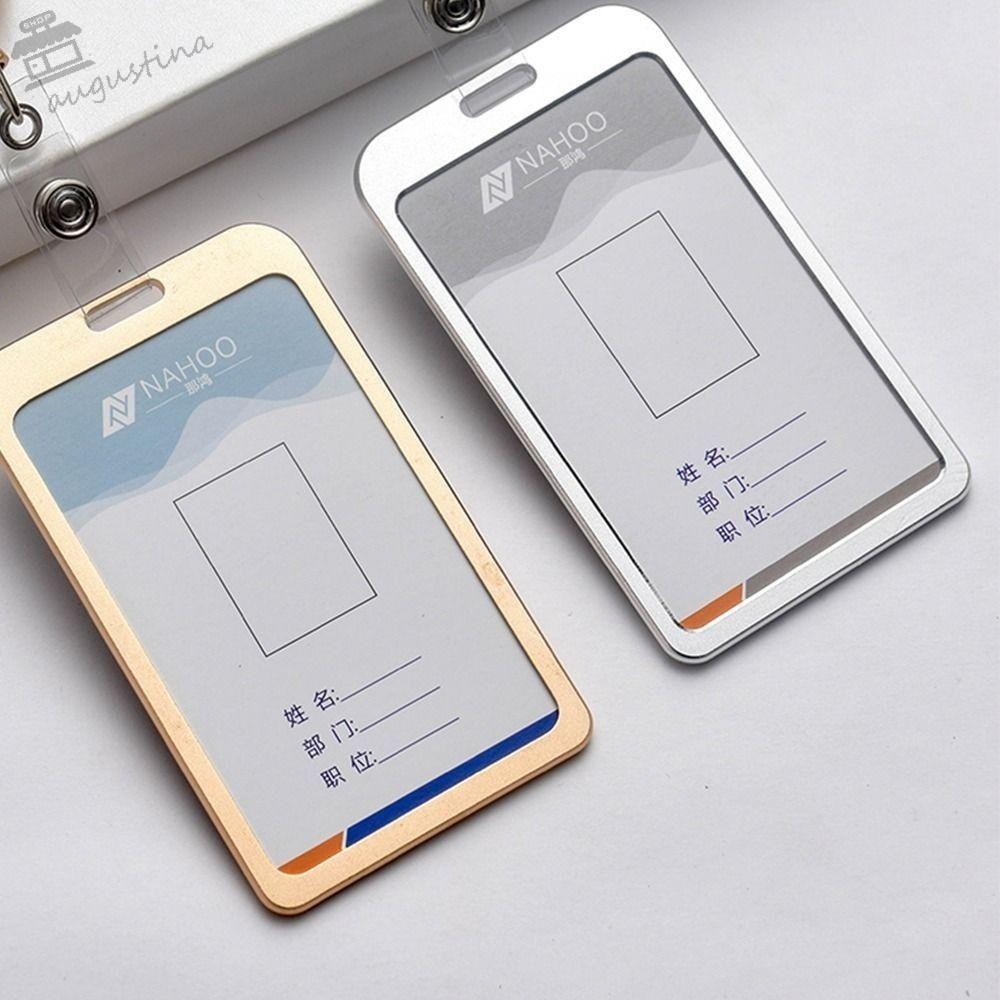 AUGUSTINA Aluminum Alloy Card Cover ID Card Door Card Office Supplies