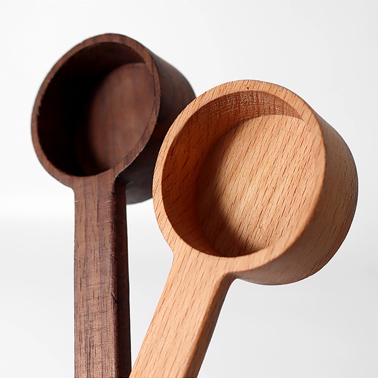 Wooden Coffee Spoon In Beech, Houdian Coffee Scoop Measuring For Coffee