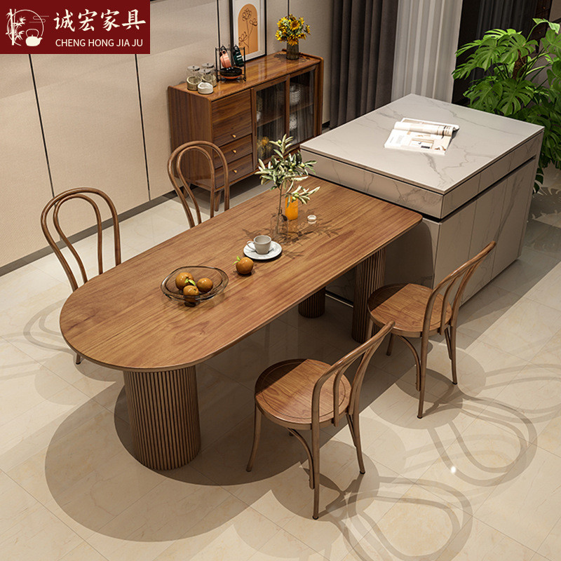Chenhong Modern Simple Home Solid Wood Kitchen Island Dining Table ...