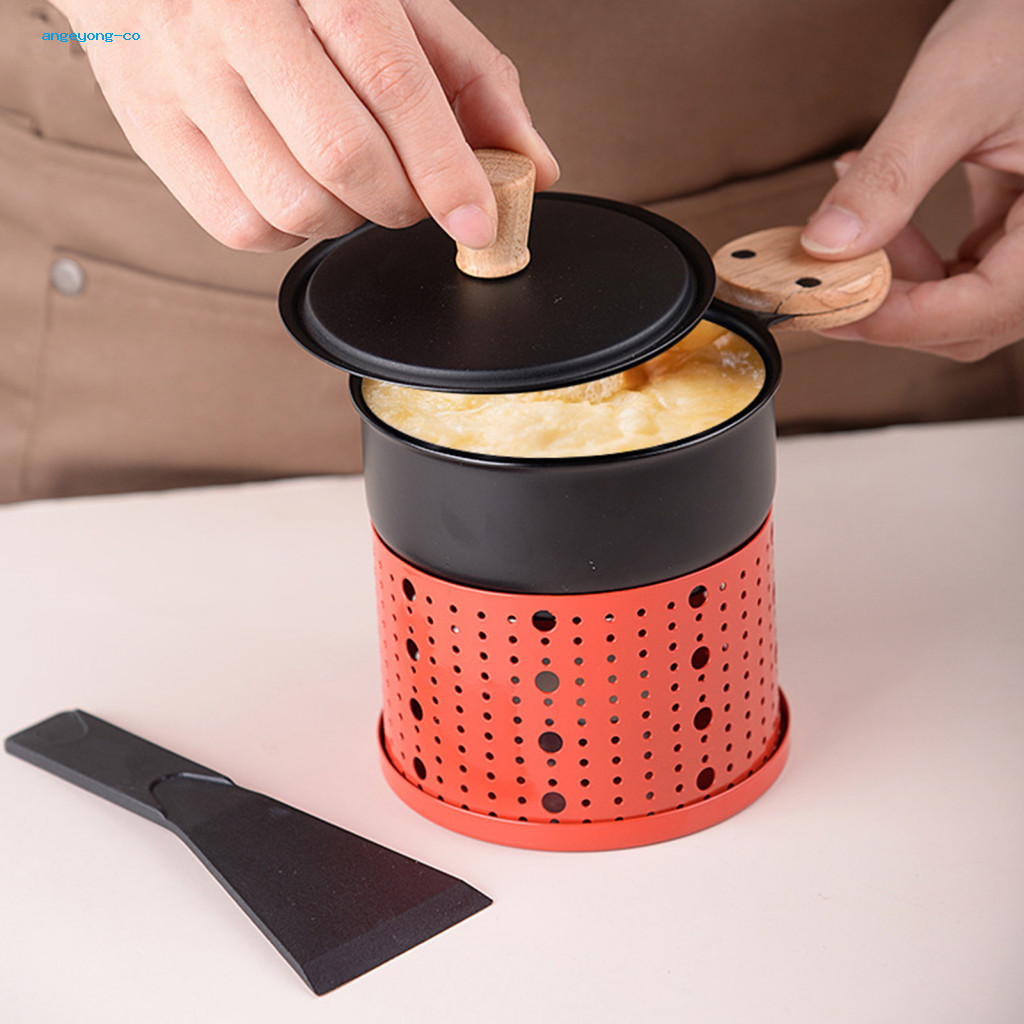 RoseFlower Mini Cheese Raclette With Foldable Wood