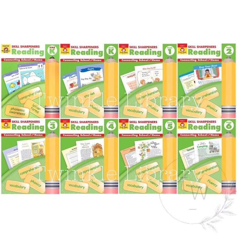 PHYSICAL BOOK Skill Sharpeners Reading Grade PreK K 1 2 3 4 5 6 ...